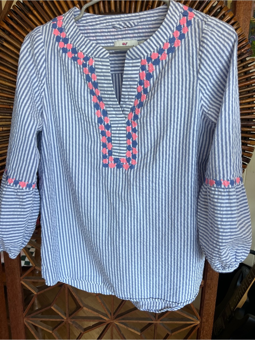 Vineyard Vines Cotton Peasant Blouse